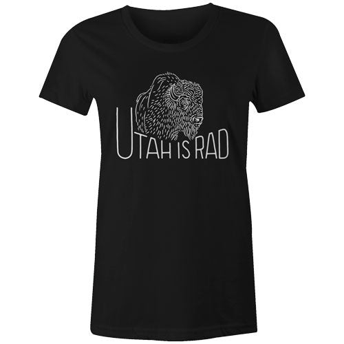 New Women's Buffalo Tee - White print