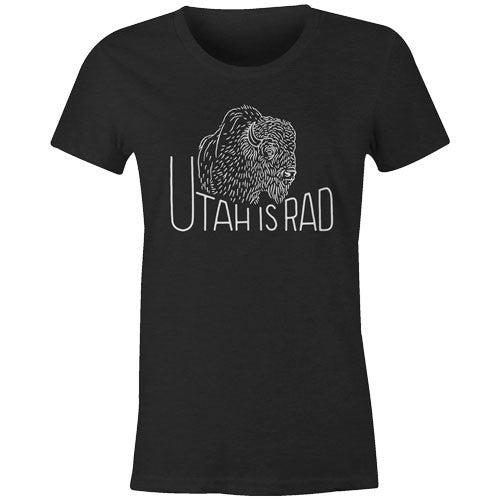 New Women's Buffalo Tee - White print