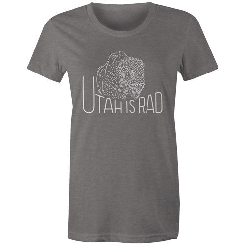 New Women's Buffalo Tee - White print