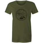 New Women's Camp Scene Tee - Black print