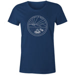 New Women's Camp Scene Tee - White print