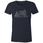 New Women's Tree Logo Tee - White print