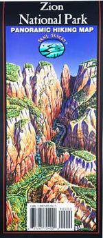 Zion National Park Panoramic Hiking Map
